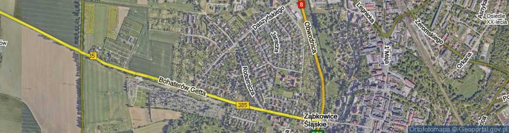 Zdjęcie satelitarne Kasztanowa ul.